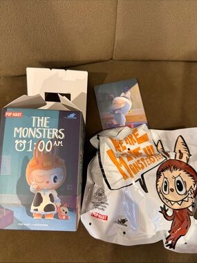 POP MART The Labubu Monsters 01:00 AM Blue Collectible Figure